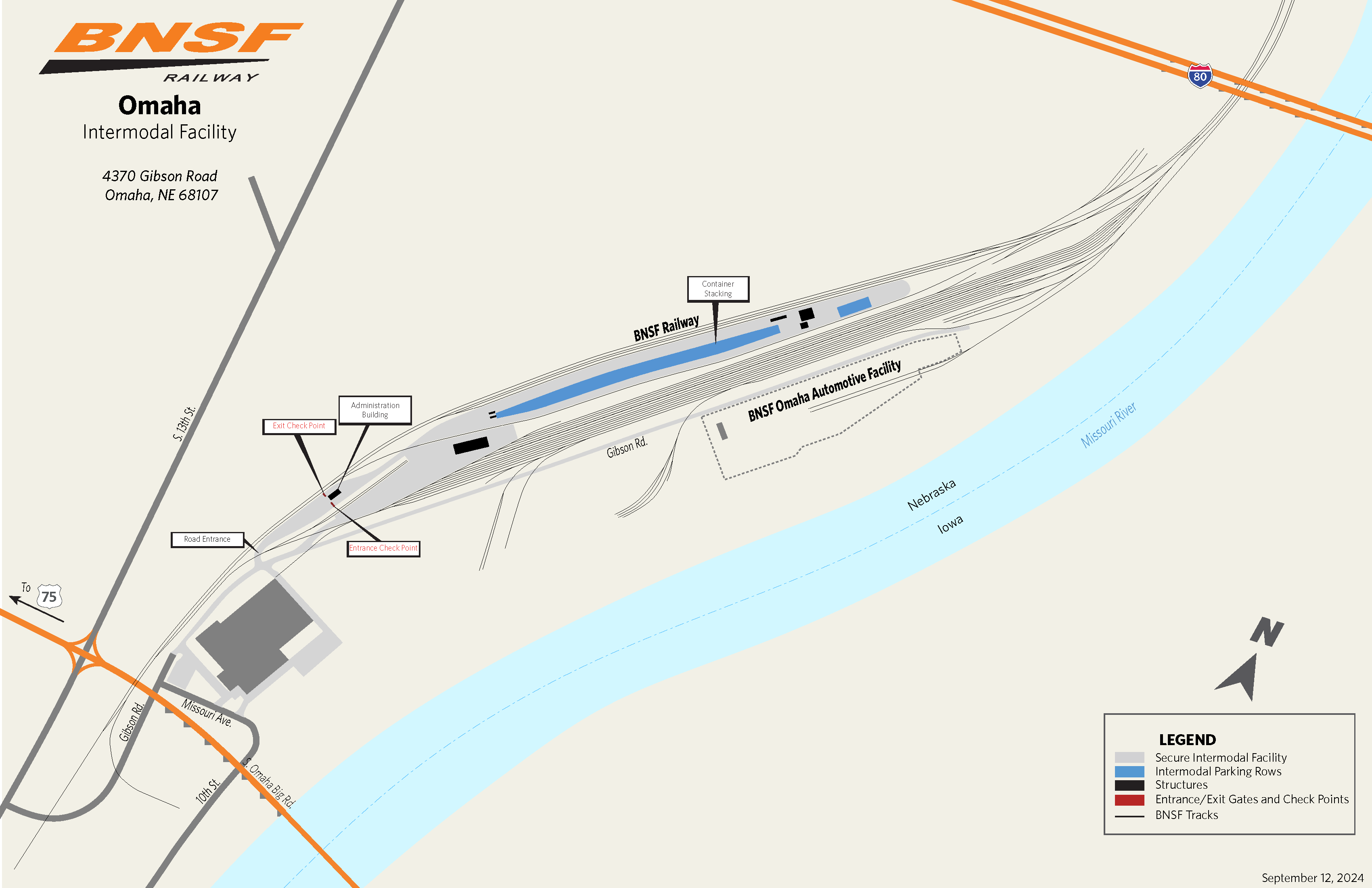 Omaha Intermodal Map