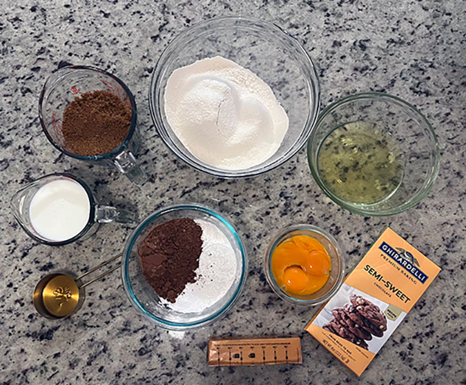 Ingredients for NP’s Devil’s Food Cake #2 recipe