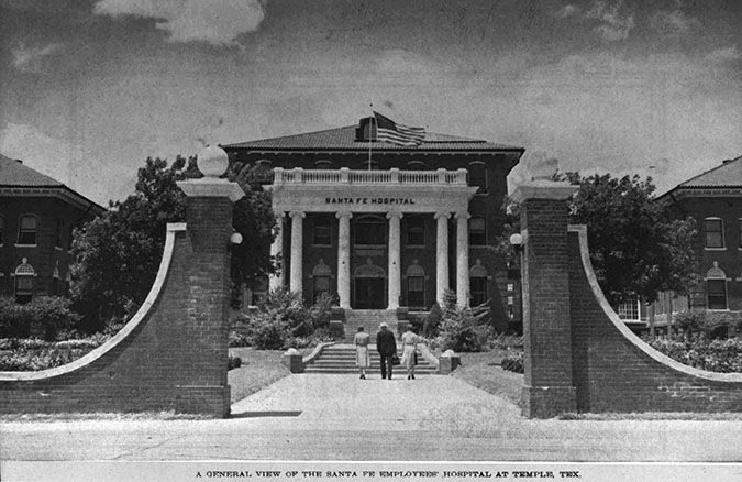 The original Santa Fe hospital in Temple 