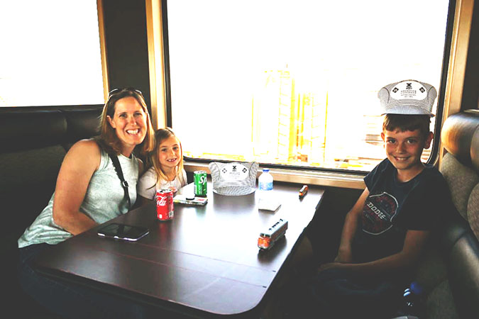 The Meissner family on the BNSF Employee Appreciation Special in Laurel, Montana